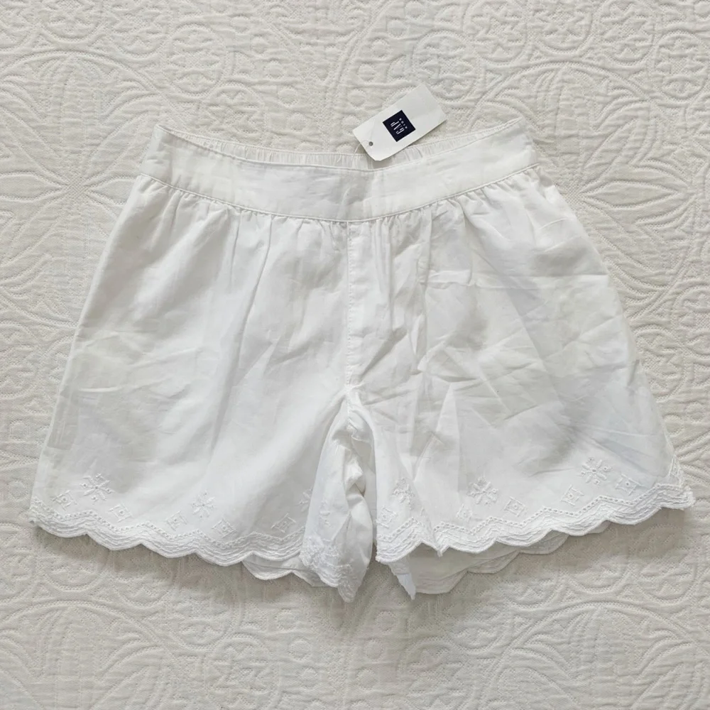 Gap Girls'‎ Eyelet Soft Shorts, Optic White